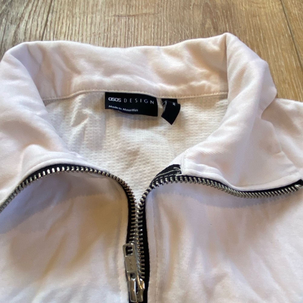 ASOS White zip up shirt
